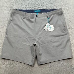 Tori Richard Surf N Turf Performance Shorts Men's Size 40 Gray Hawaiian 8.5" NWT